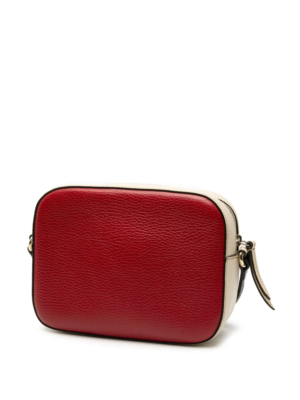 Gucci Pre-owned 2016-2025 Small Tricolor Leather Soho Disco Crossbody Bag in Red, view 3