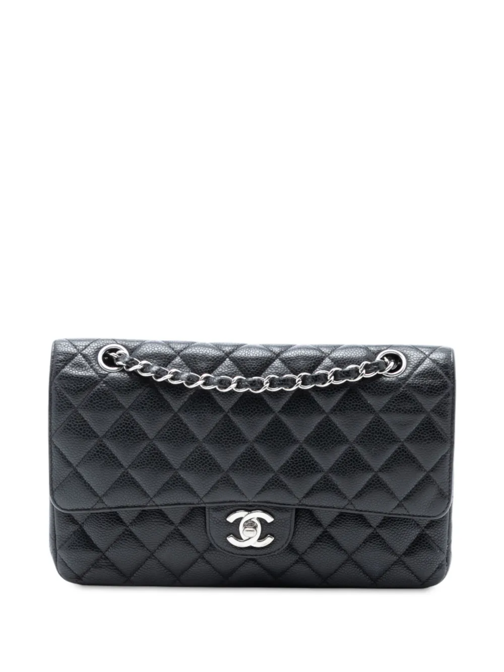 CHANEL Pre-Owned 2008-2009 Medium Classic Caviar Double Flap shoulder bag - Nero