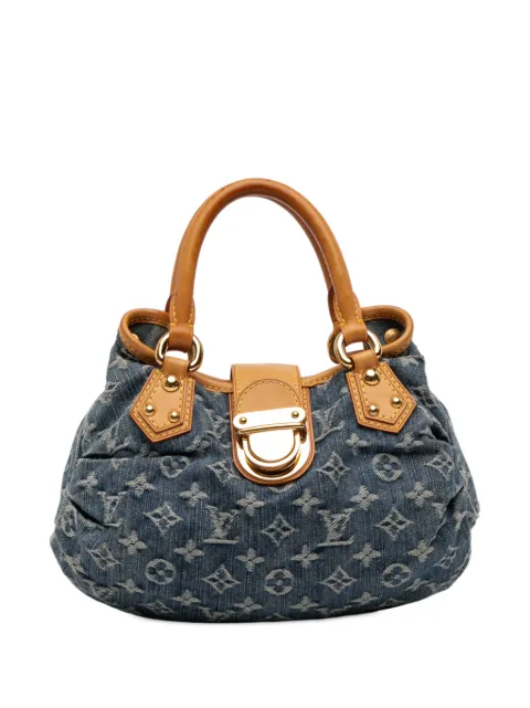 Louis Vuitton Pre-Owned Borsa a mano Pleaty denim con monogramma 2020-2025