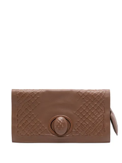 Bottega Veneta Pre-Owned 2012-2025 Nappa Embossed Intrecciato Turnlock clutch bag