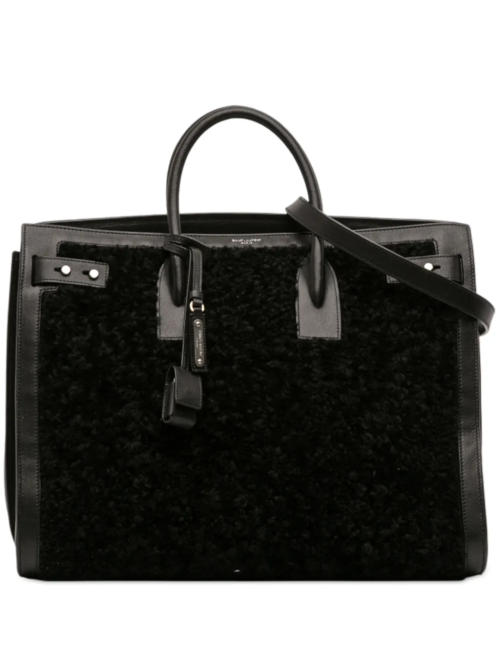Saint Laurent Pre-Owned 2019 Large Shearling Sac de Jour satchel | negro | Image 1