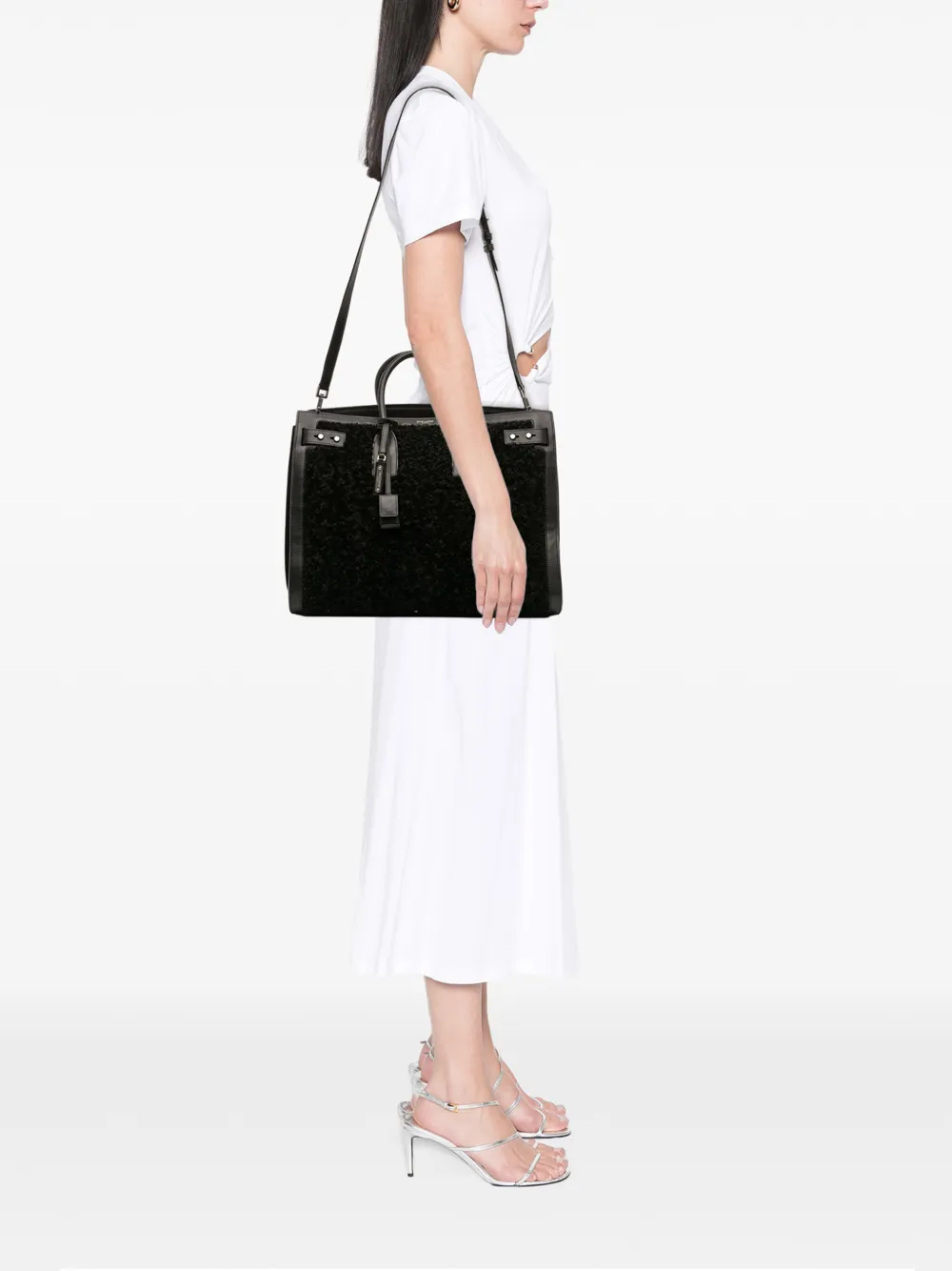 Saint Laurent Pre-Owned 2019 Large Shearling Sac de Jour satchel | Estilos de archivo | Image 2