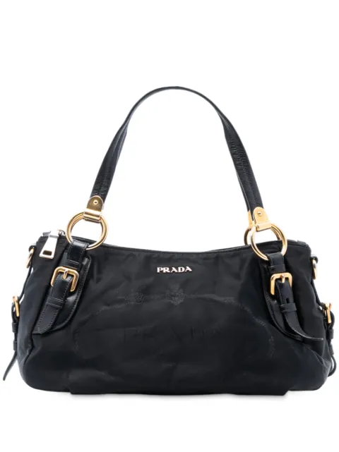 Prada Pre-Owned 2000-2025 Tessuto Logo satchel