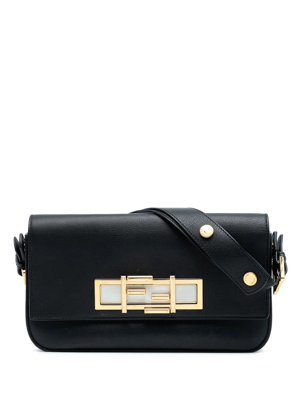Fendi Pre-Owned 2018-2025 Leather 3Baguette shoulder bag - Nero