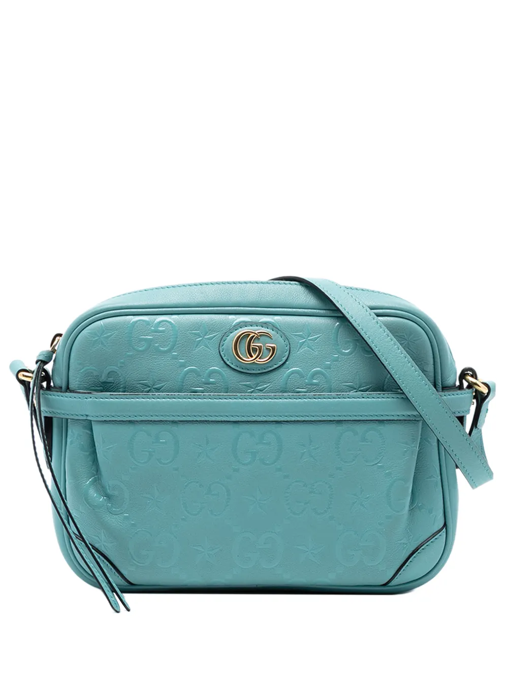 Gucci Pre-Owned 2016-2025 GG Star Embossed Leather crossbody bag - Blu