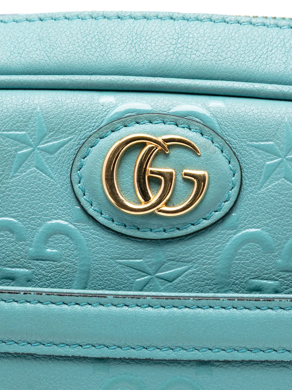 2016-2025 Gg Star Embossed Leather Crossbody Bag