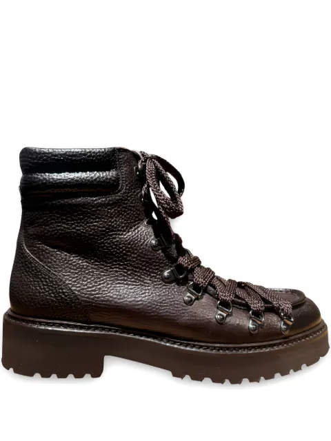 CALCE lace-up leather hiking boots 