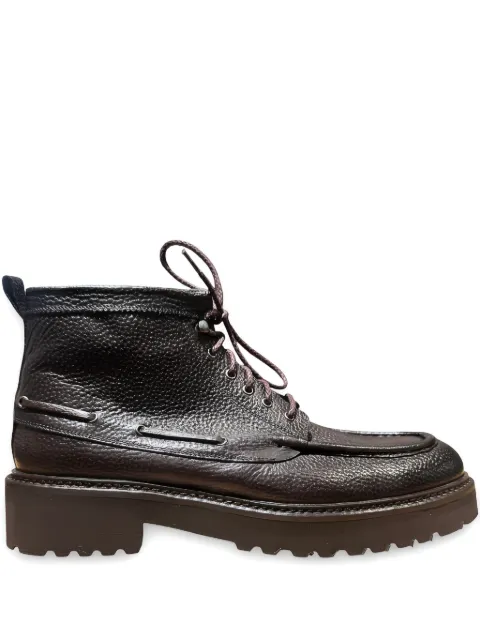 CALCE lug-sole lace-up ankle boots 