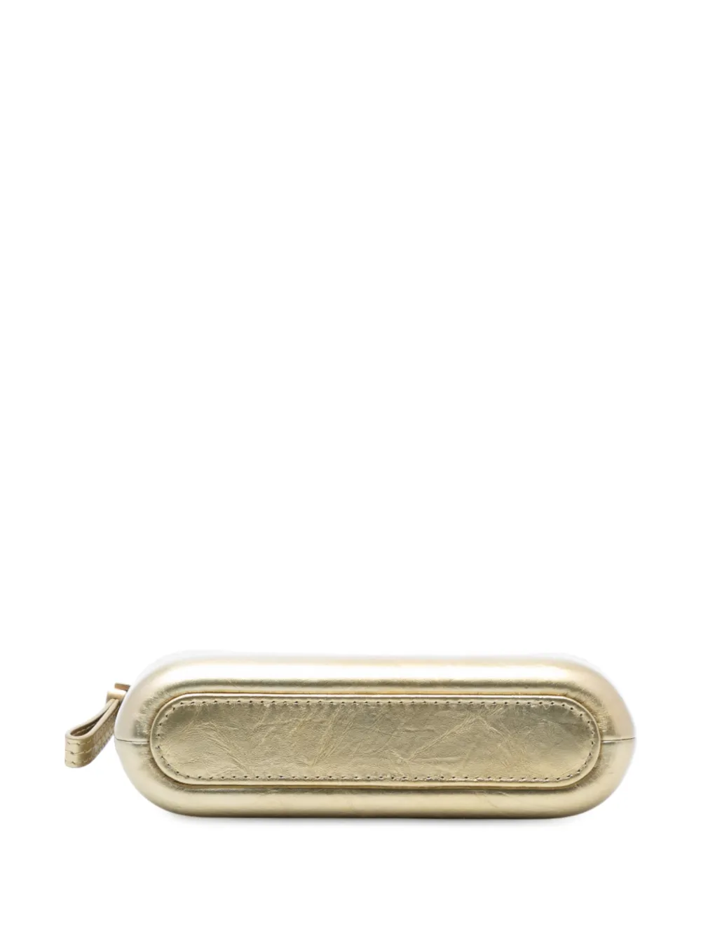 2018 Quilted Metallic Aged Calfskin Gabrielle Clutch With Chain Shoulder Bag