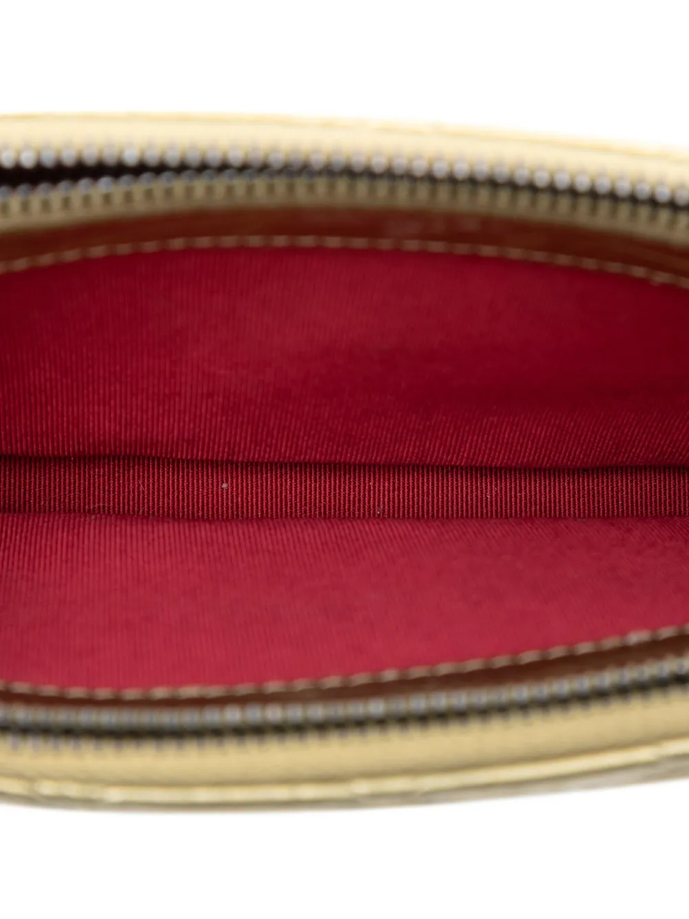 2018 Quilted Metallic Aged Calfskin Gabrielle Clutch With Chain Shoulder Bag