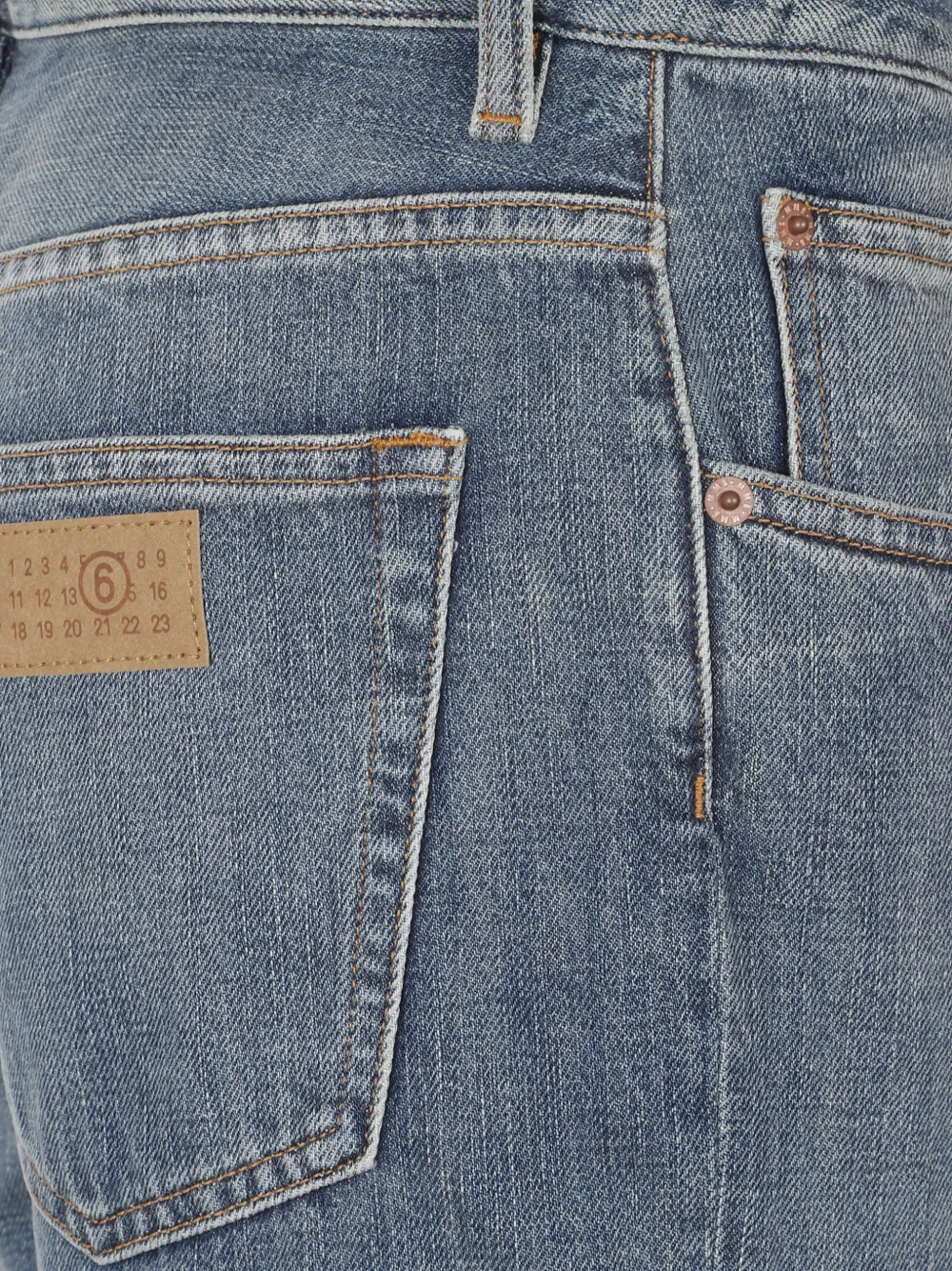  Mm6 Maison Margiela Five Pocket Split Hem Trousers - Blue 