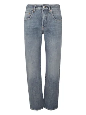 MM6 Maison Margiela ミッドライズ クロップドジーンズ | ブルー