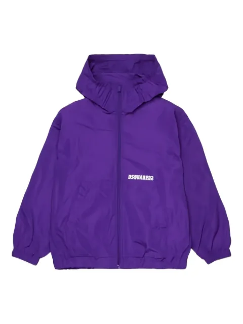 DSQUARED2 KIDS hooded logo-detail jacket