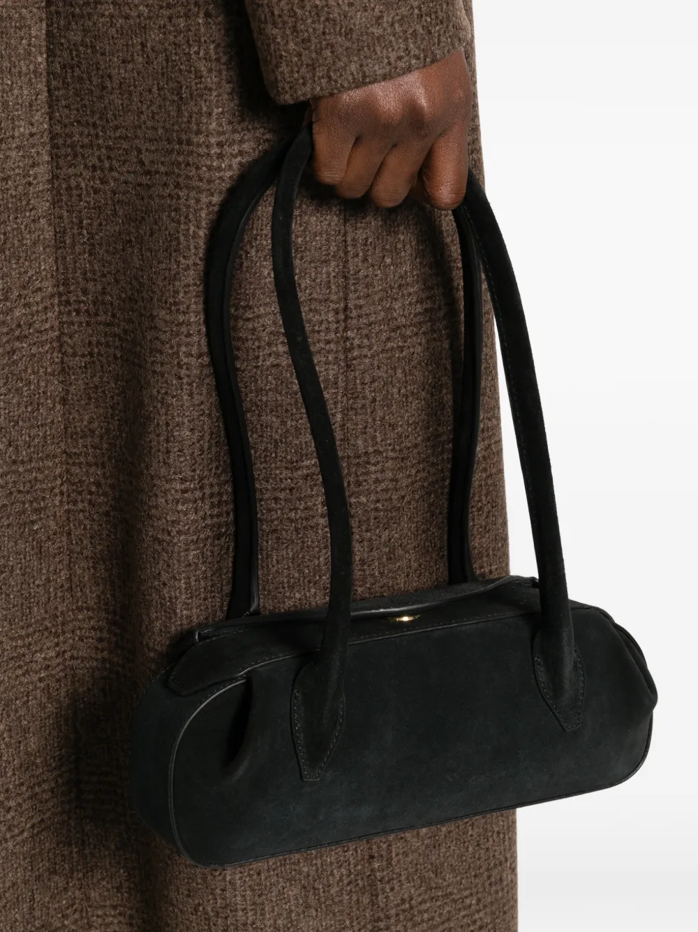 Yuzefi mini Oyster suede tote bag - Zwart