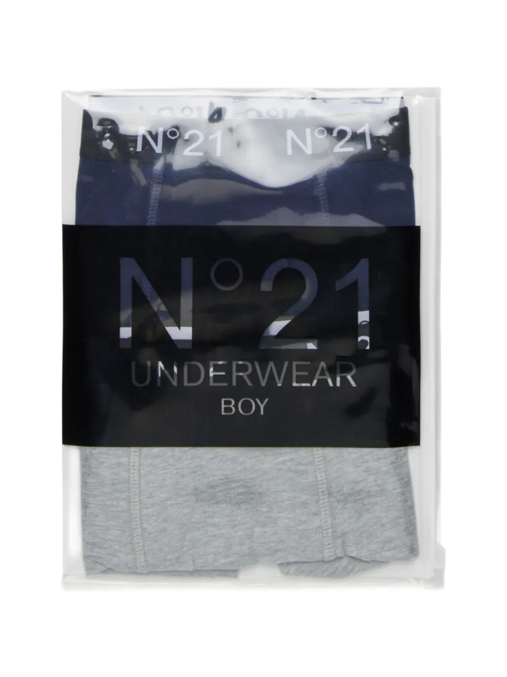 Nº21 Kids Twee boxershorts met logoband Grijs