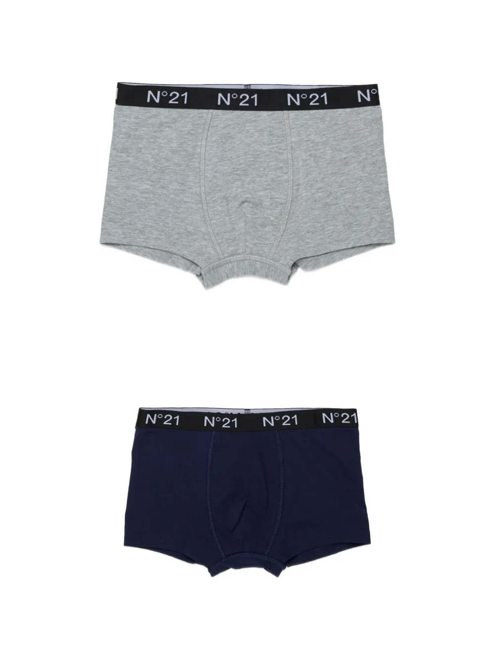Nº21 Kids logo-waistband boxers (set of two) - Grigio
