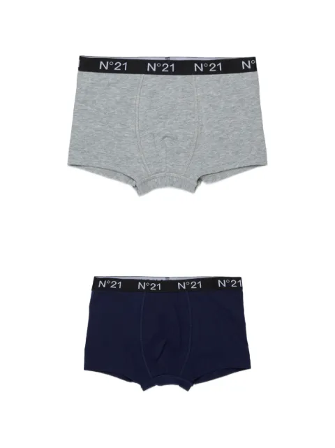 Nº21 Kids set de  dos bóxeres con logo en la pretina