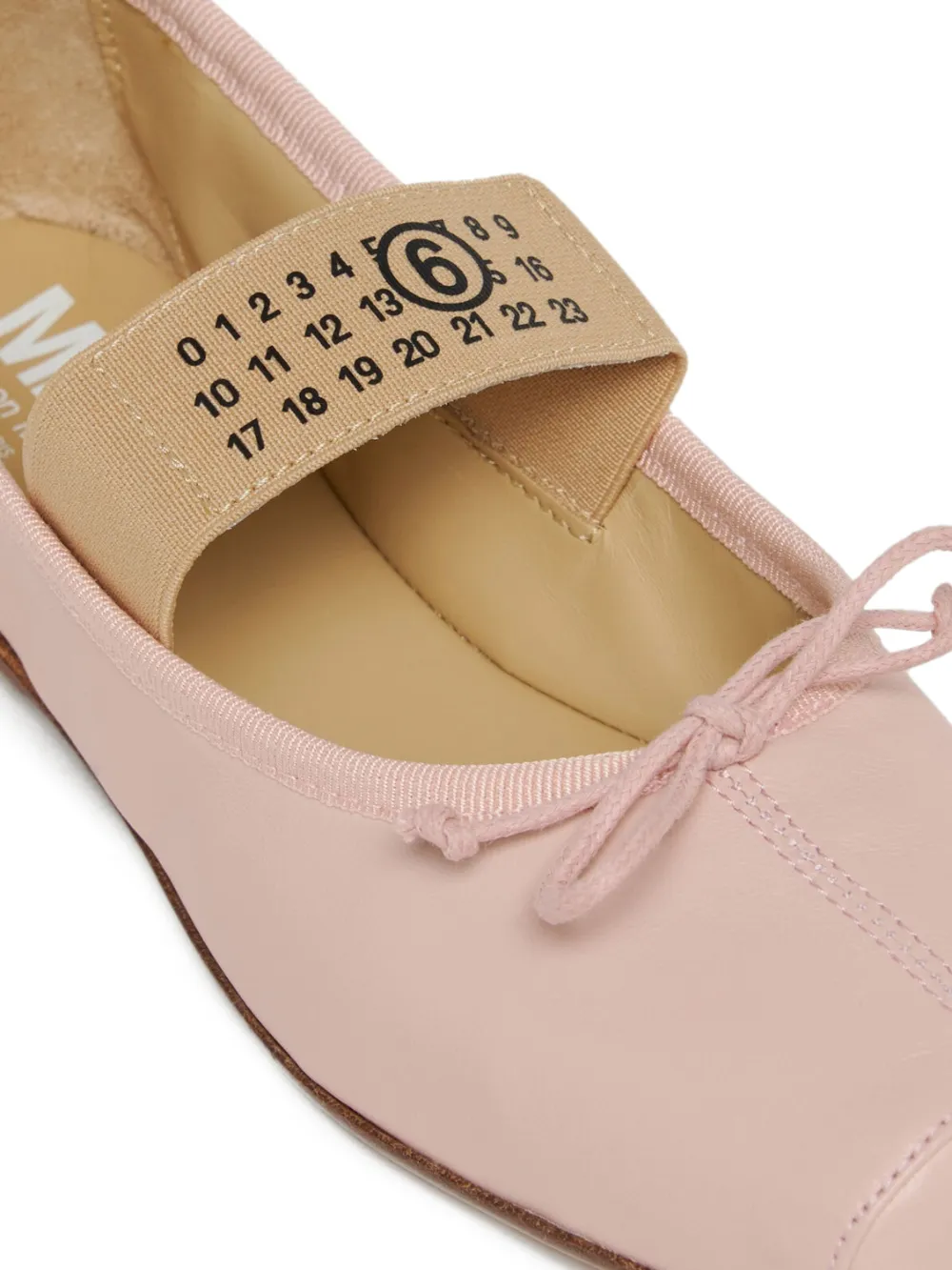 MM6 Maison Margiela Kids Elastische ballerina's met logo Roze