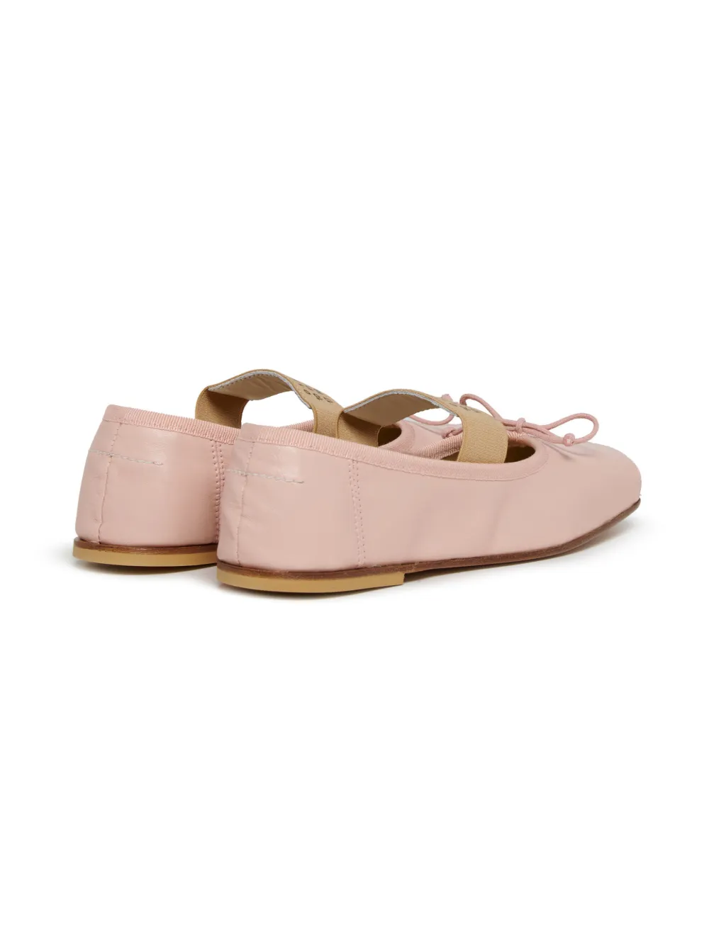 MM6 Maison Margiela Kids Elastische ballerina's met logo Roze