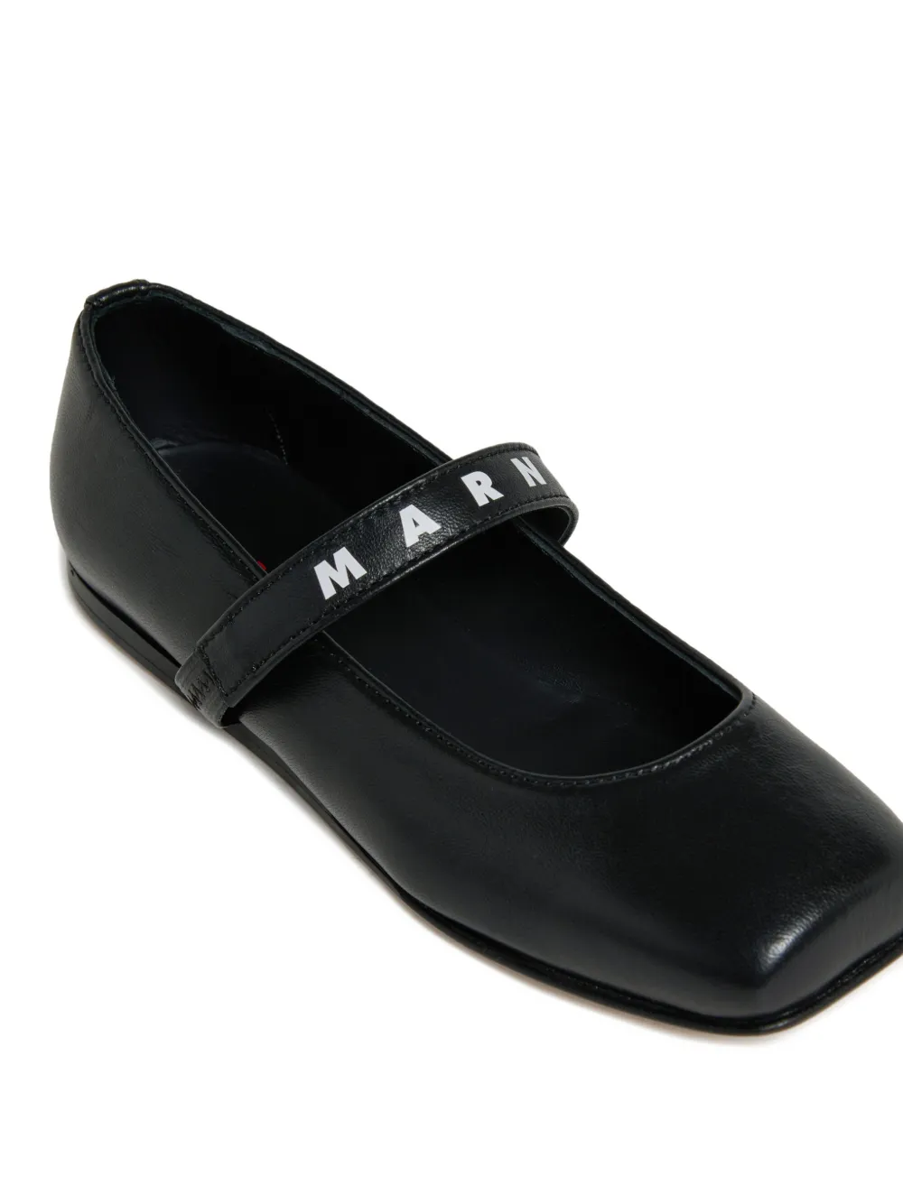 Marni Kids Ballerina's met vierkante neus Zwart