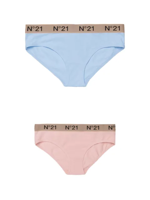 Nº21 Kids 밴딩 로고 웨이스트밴드 브리프 2팩 세트