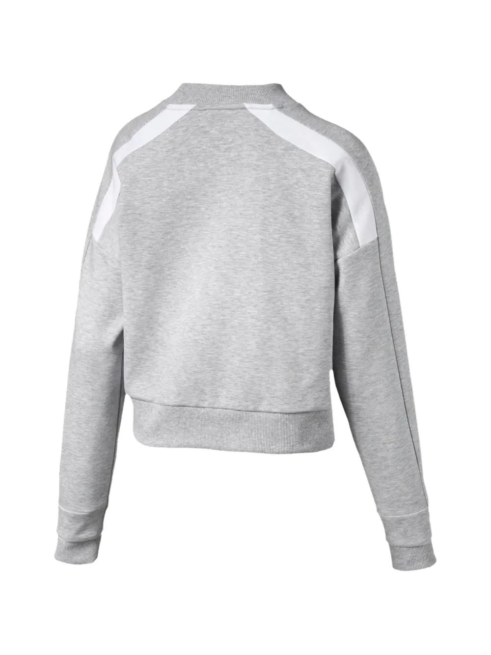 PUMA Cropped sweater met logoprint Grijs
