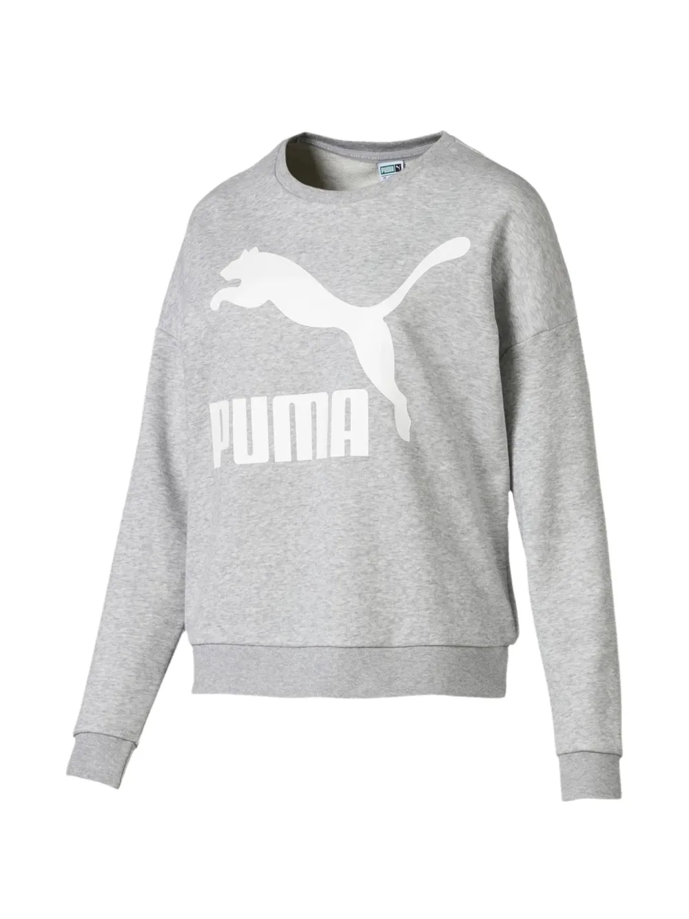 PUMA Felpa con stampa logo - Grigio