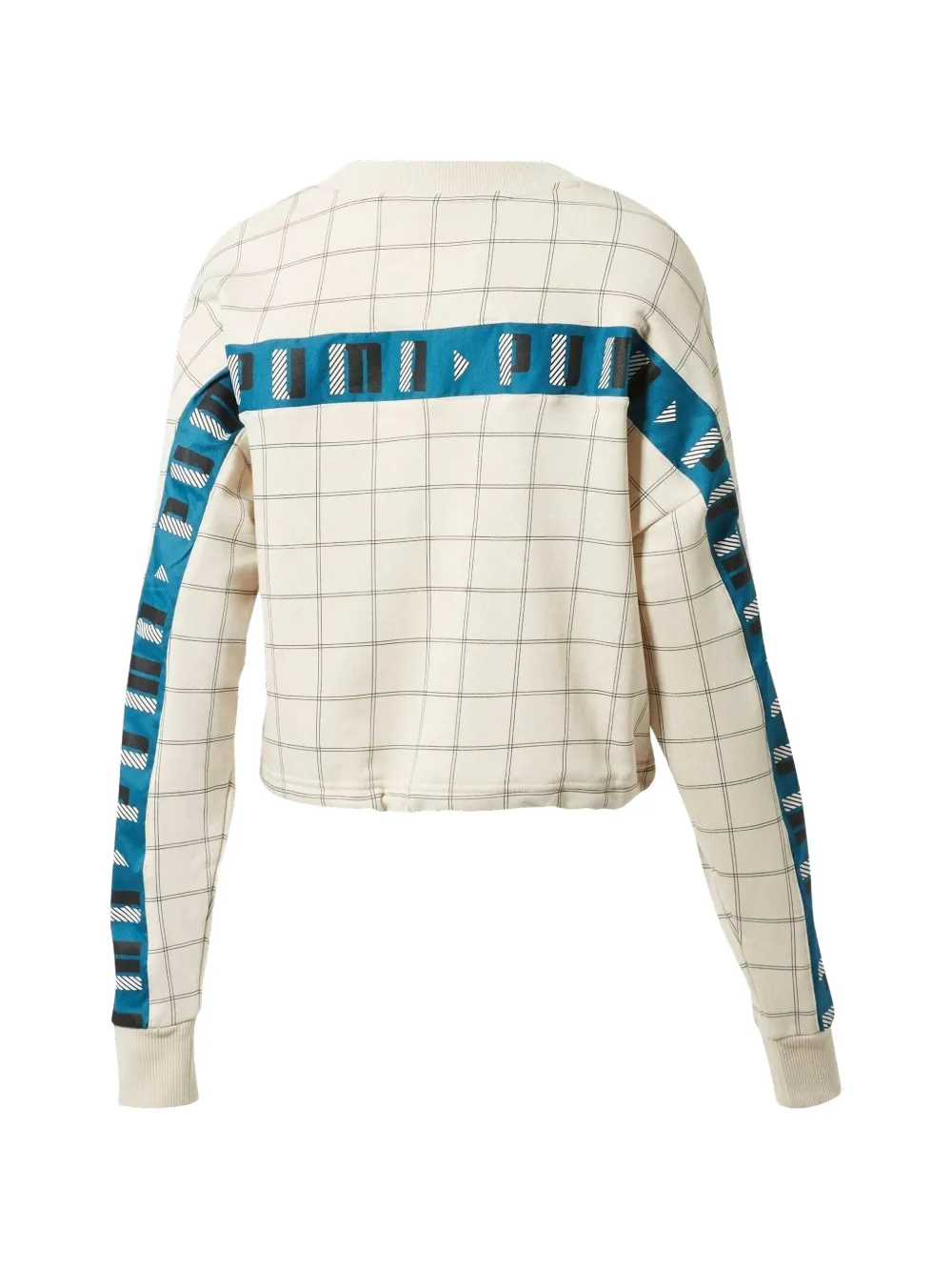  Puma Plaid Revolt Crew-neck Sweatshirt - Neutrals 