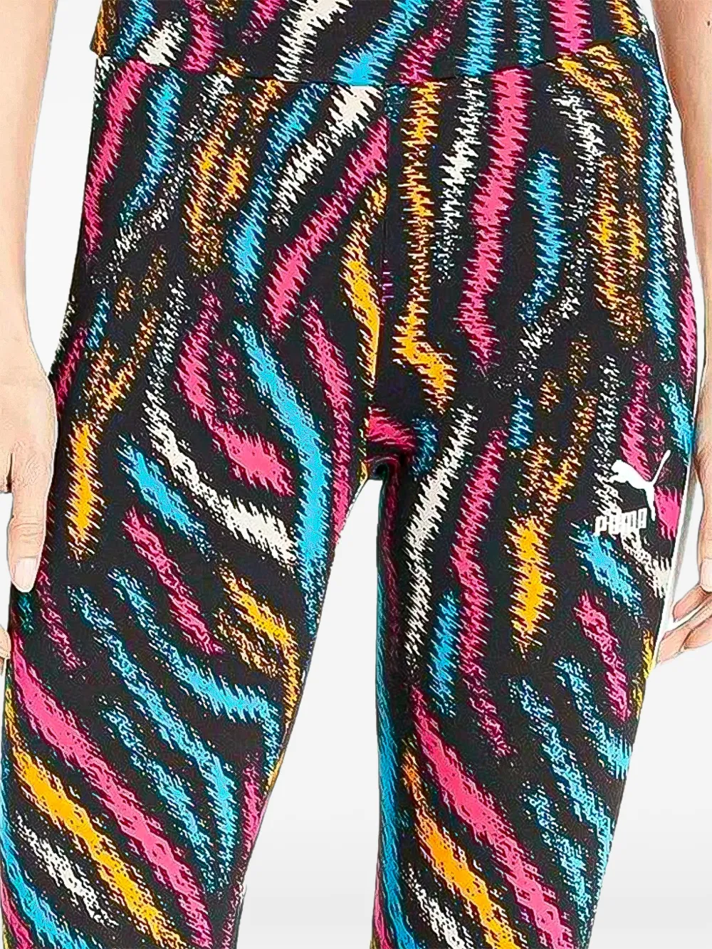  Puma Zebra Printed Leggings - Black 