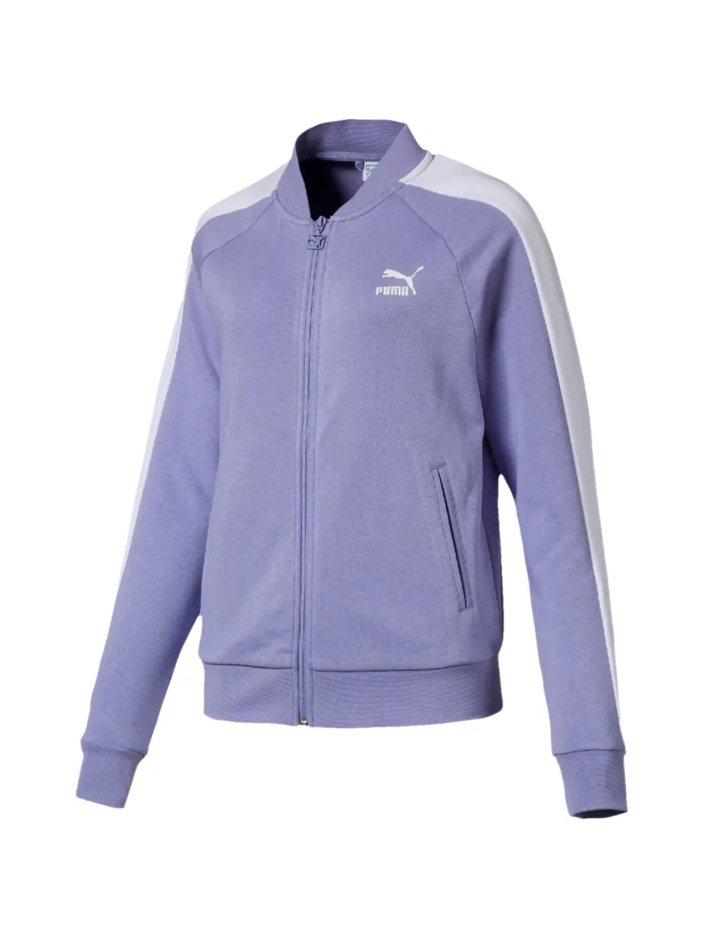 PUMA Felpa a righe con zip - Viola