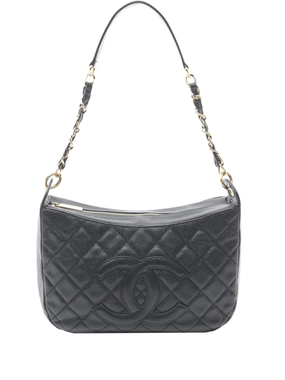 CHANEL Pre-Owned 2004-2005 Quilted Caviar Timeless CC shoulder bag - Nero