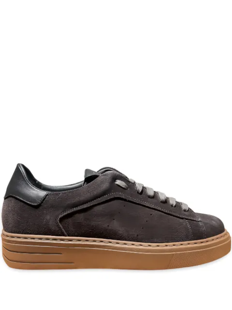 CALCE lace-up leather-trim sneakers 