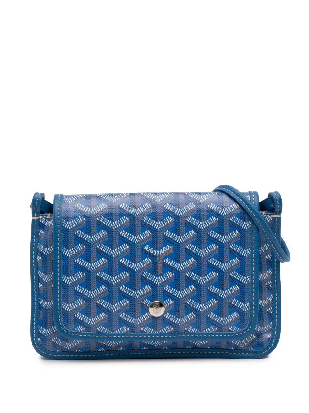 Goyard Pre-Owned 2025 Goyardine Plumet Pocket Wallet crossbody bag - Blu
