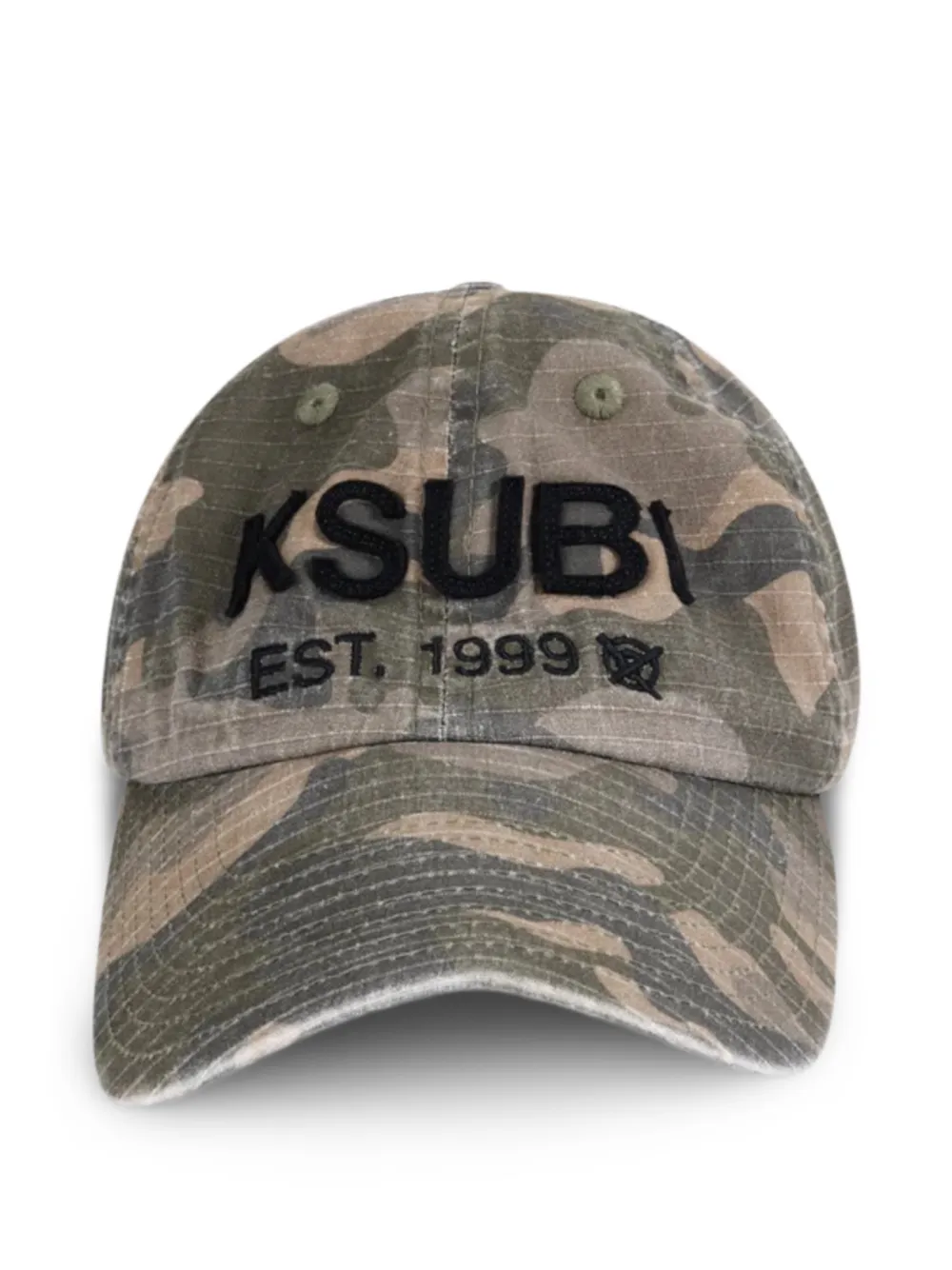 Ksubi camouflage appliqué logo cap | Green | Image 1