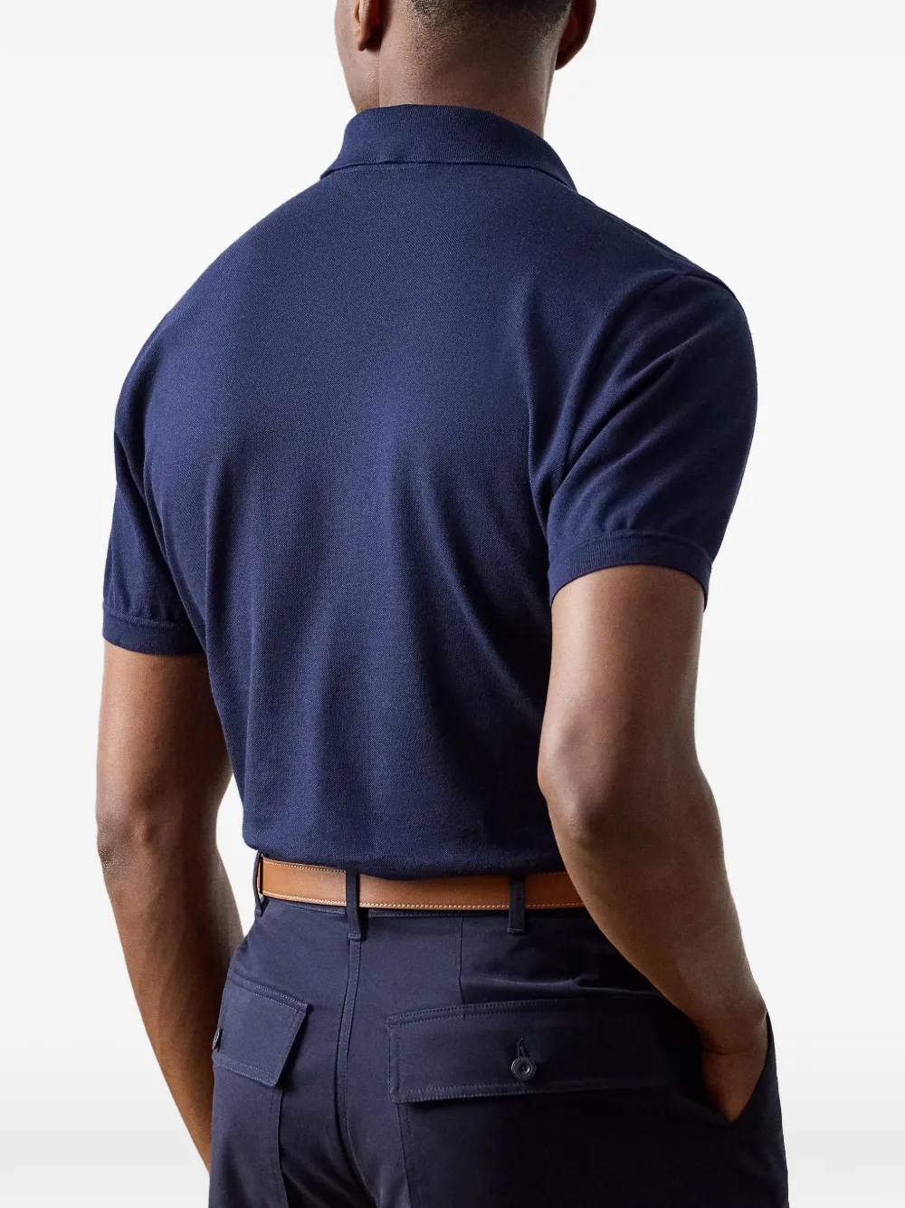 Ralph Lauren Purple Label T-shirt met polokraag Blauw