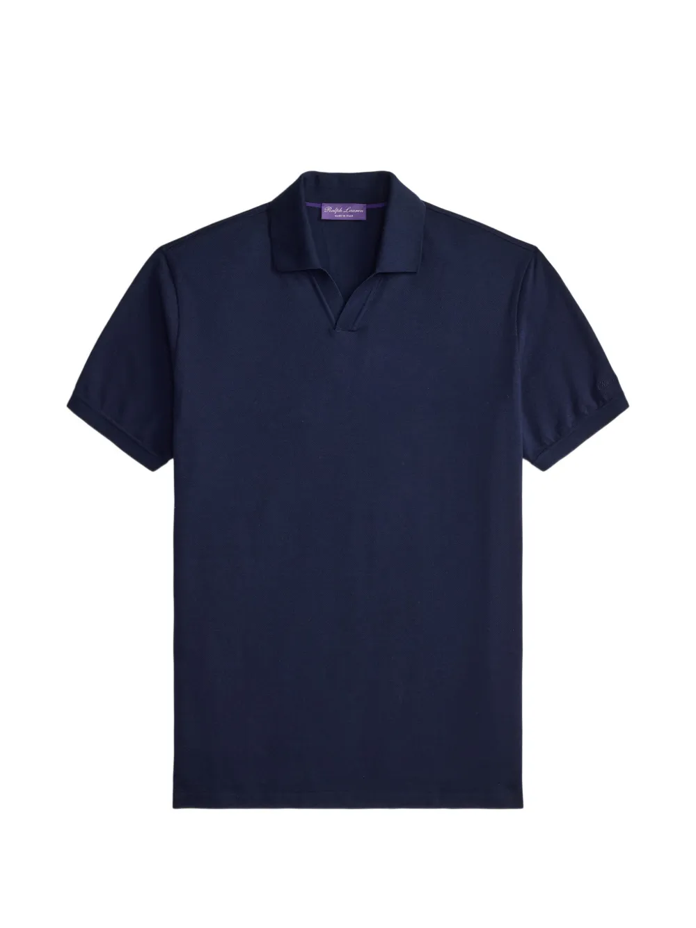 Ralph Lauren Purple Label T-Shirt mit Poloshirtkragen - Blau