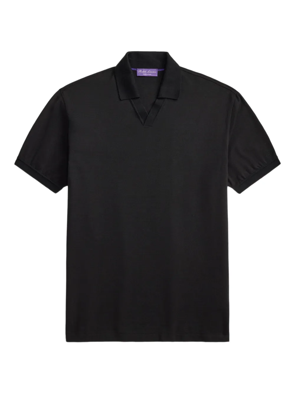 Ralph Lauren Purple Label T-Shirt mit V-Ausschnitt - Schwarz