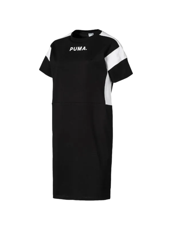 puma jersey dress logo-detail Midi | Black multi color paillette mini dress for cocktail parties