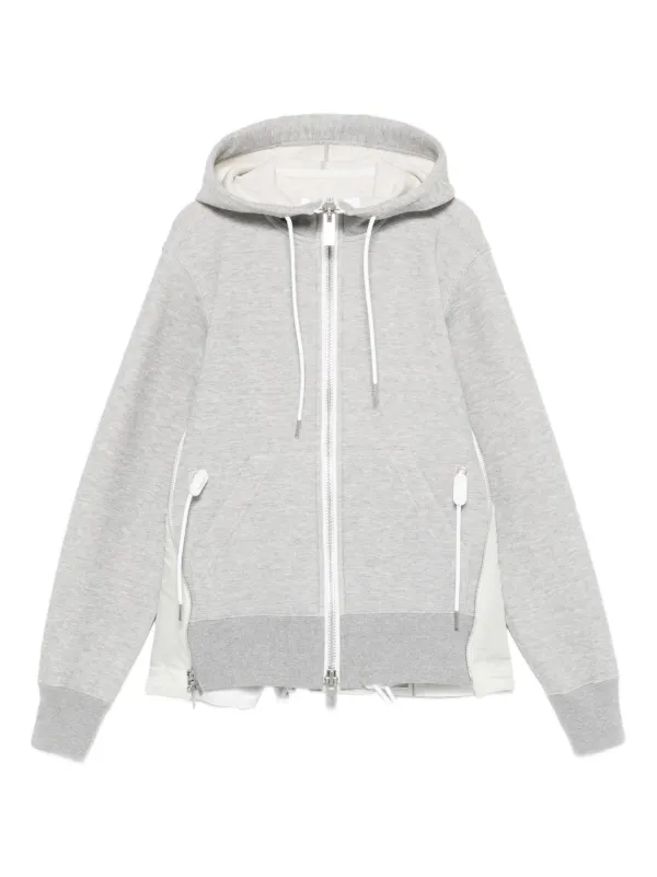 Sacai Panelled Hoodie in Grey