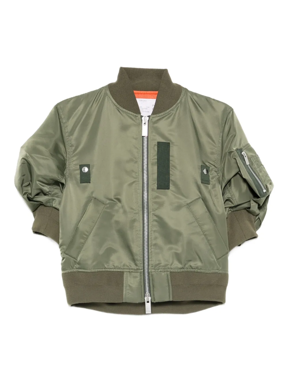 sacai zip-up bomber jacket - Verde