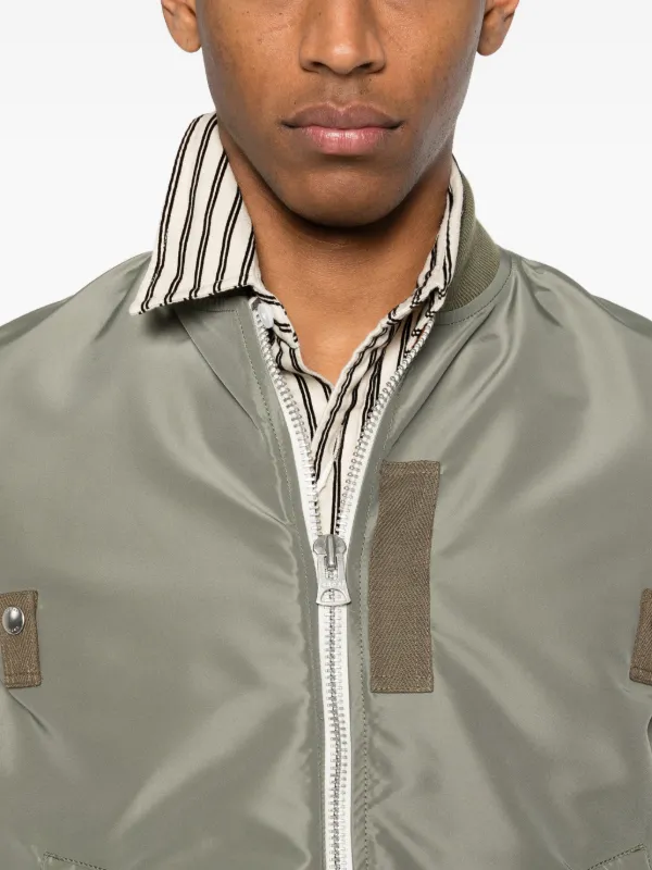 Sacai Zip Bomber Jacket | Green | FARFETCH ZA