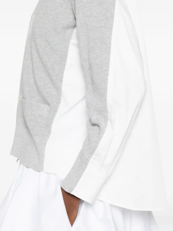 Sacai パネル カーディガン | グレー | FARFETCH JP