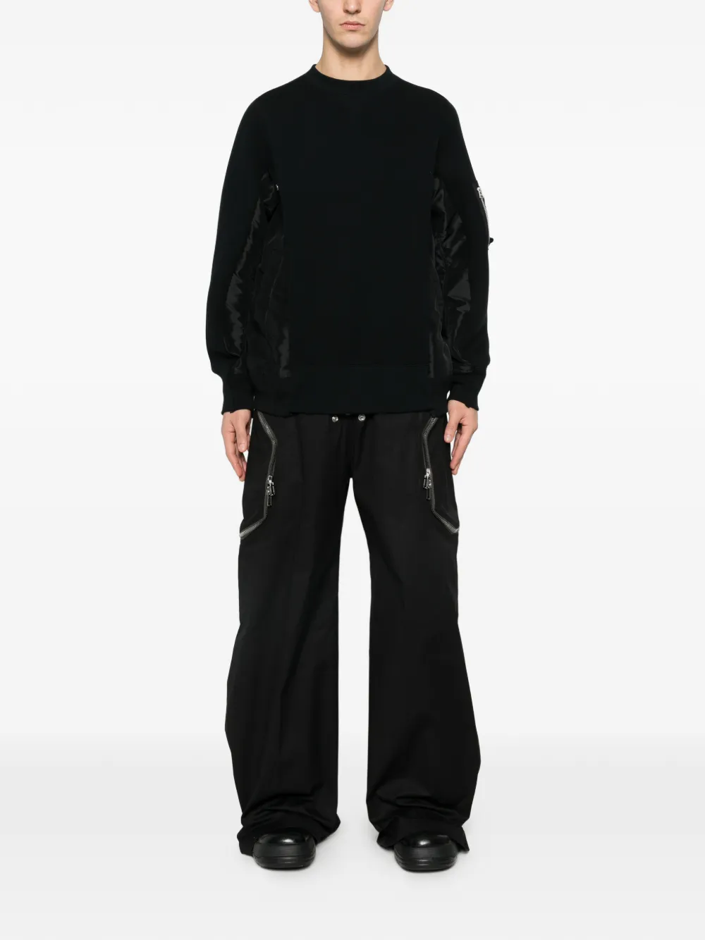 Sacai Sweater met zak - Zwart