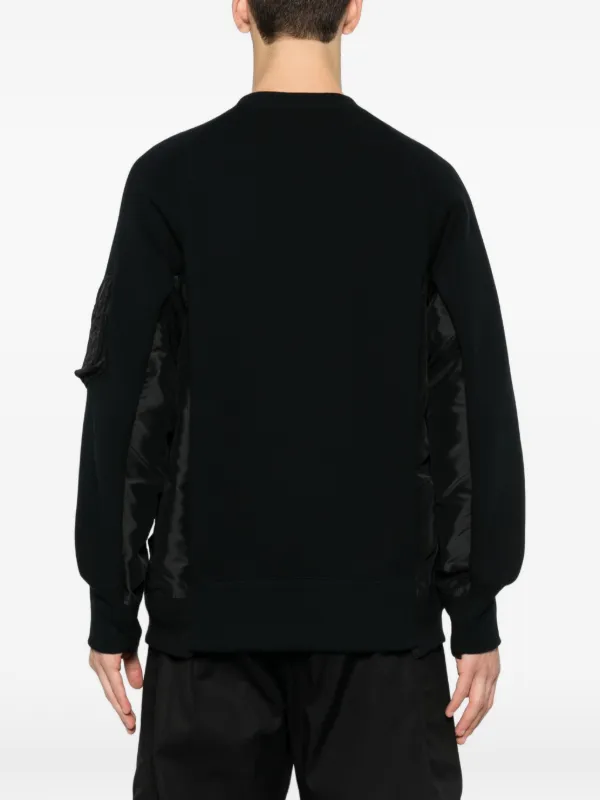 Sacai ポケットディテール スウェットシャツ | ブラック | FARFETCH JP
