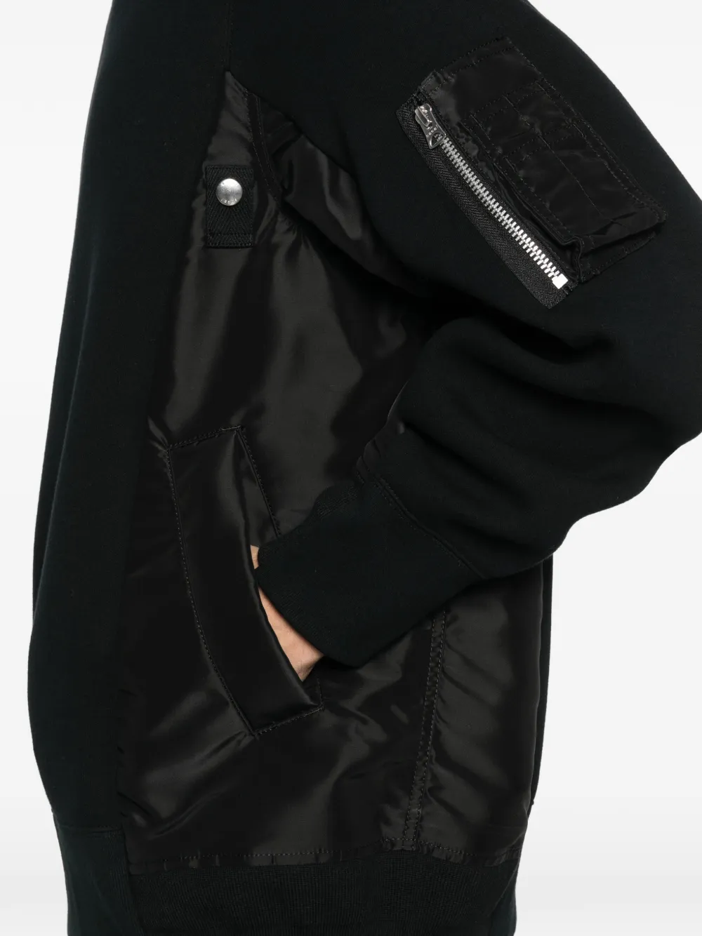 sacai Sweater met zak Zwart
