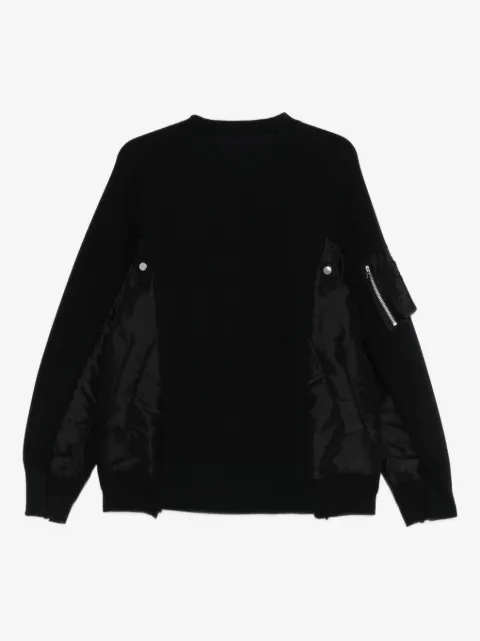 sacai sudadera con detalle de bolsillo