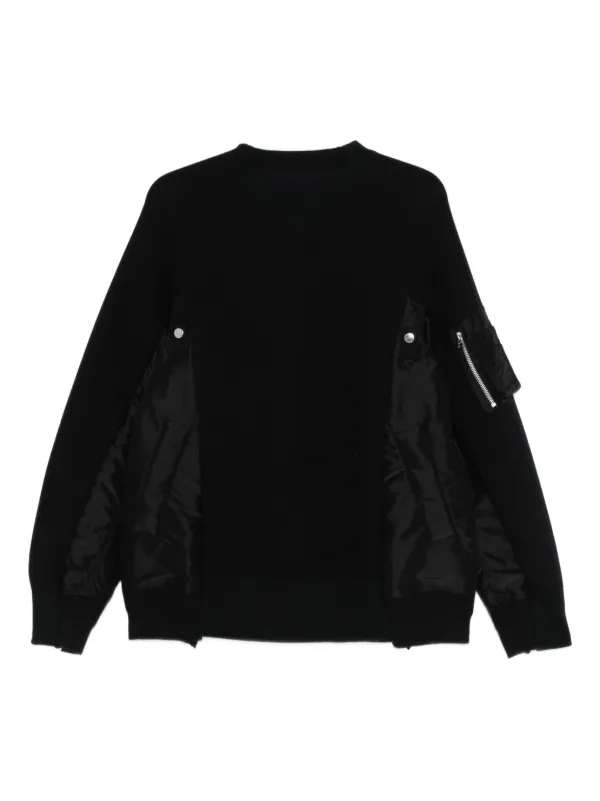 Sacai ポケットディテール スウェットシャツ | ブラック | FARFETCH JP
