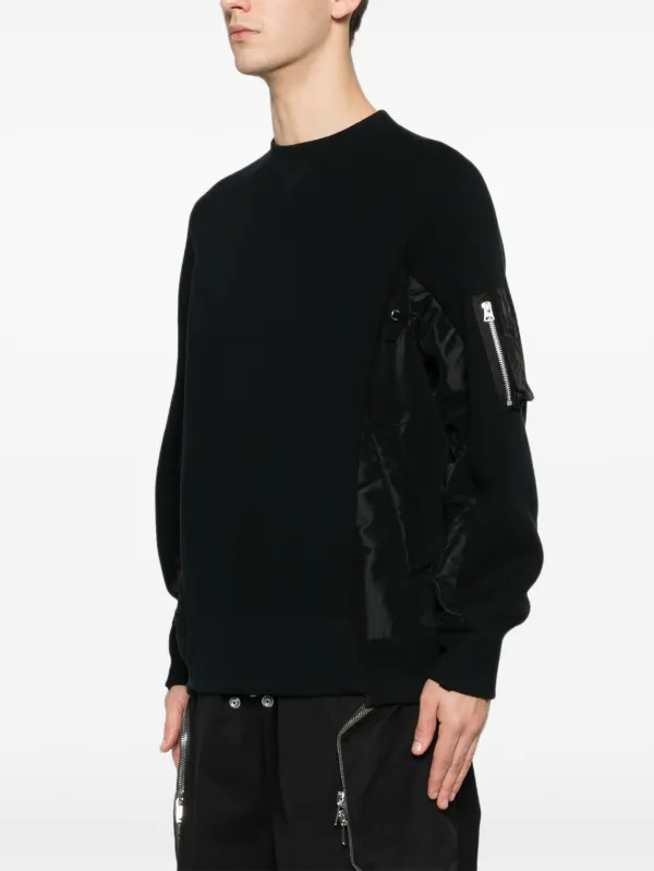 Sacai ポケットディテール スウェットシャツ | ブラック | FARFETCH JP
