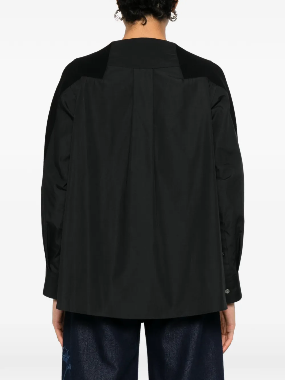 sacai Vest met vlakken Zwart