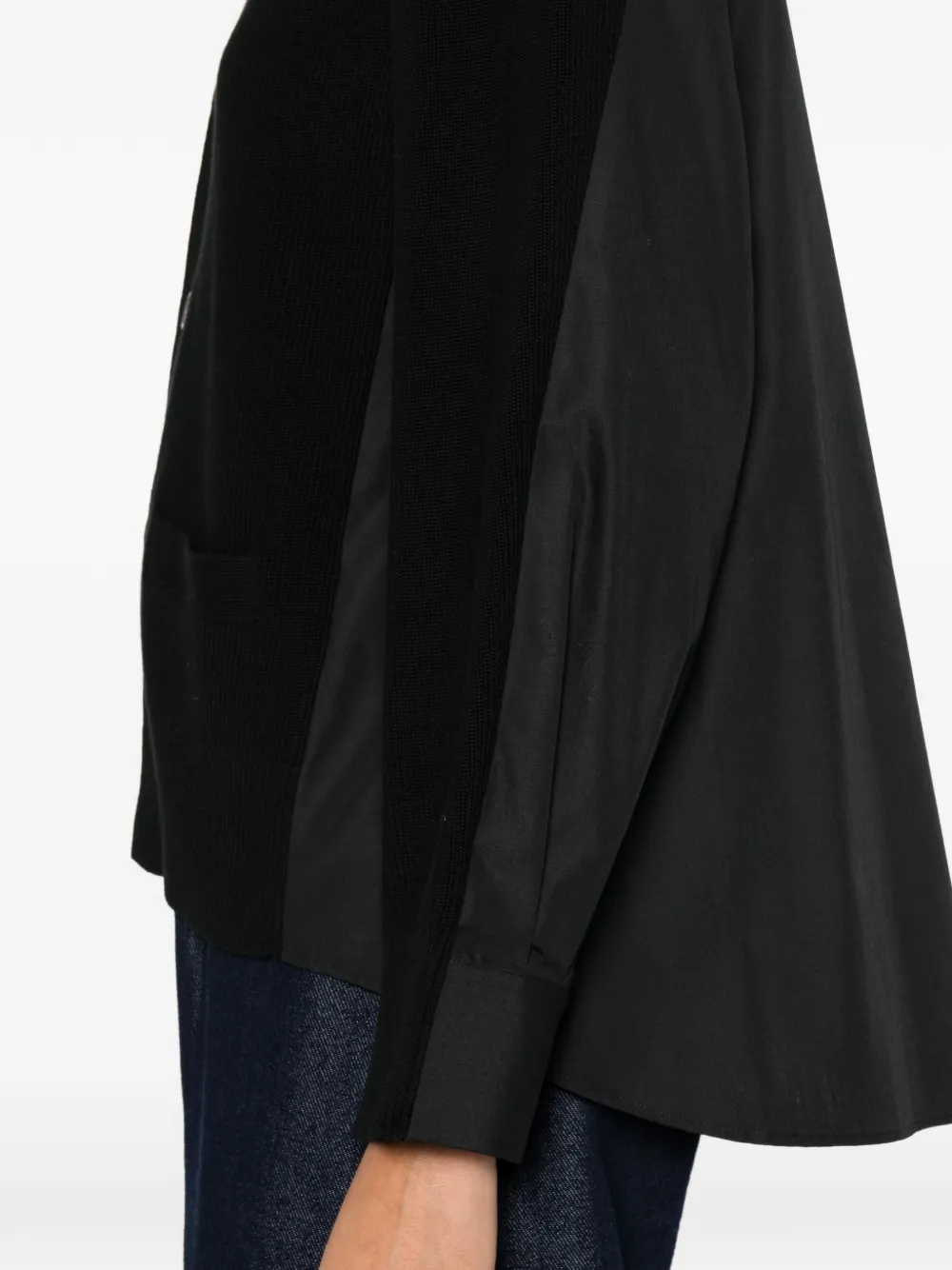 sacai Vest met vlakken Zwart
